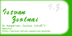 istvan zsolnai business card